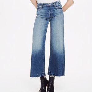 MOTHER denim size 28 wide leg cropped flare